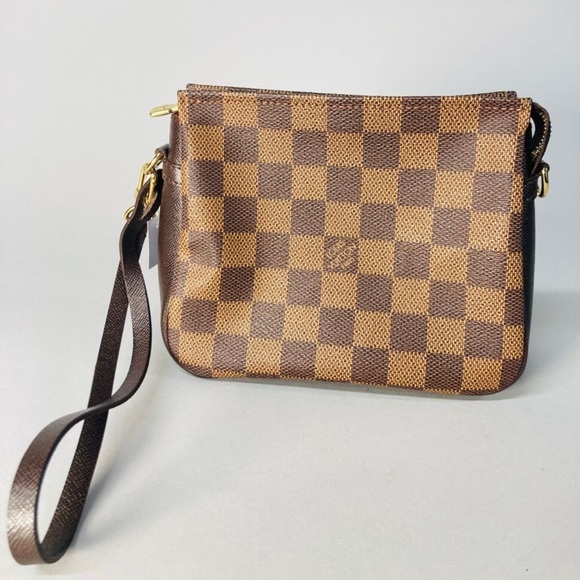 Louis Vuitton Brown Checkered Wristlet - Picture 1 of 6